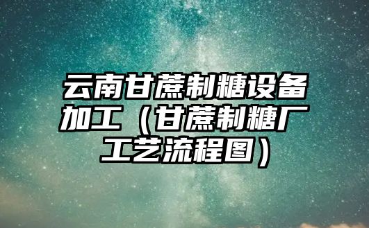 云南甘蔗制糖設備加工（甘蔗制糖廠工藝流程圖）