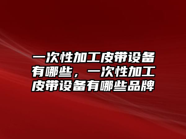 一次性加工皮帶設備有哪些，一次性加工皮帶設備有哪些品牌